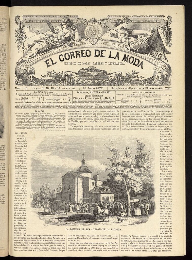 Miniatura de El Correo de la Moda: periódico del bello sexo del 18 de junio de 1872