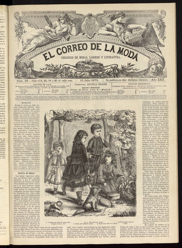 Miniatura de El Correo de la Moda: periódico del bello sexo del 10 de julio de 1872