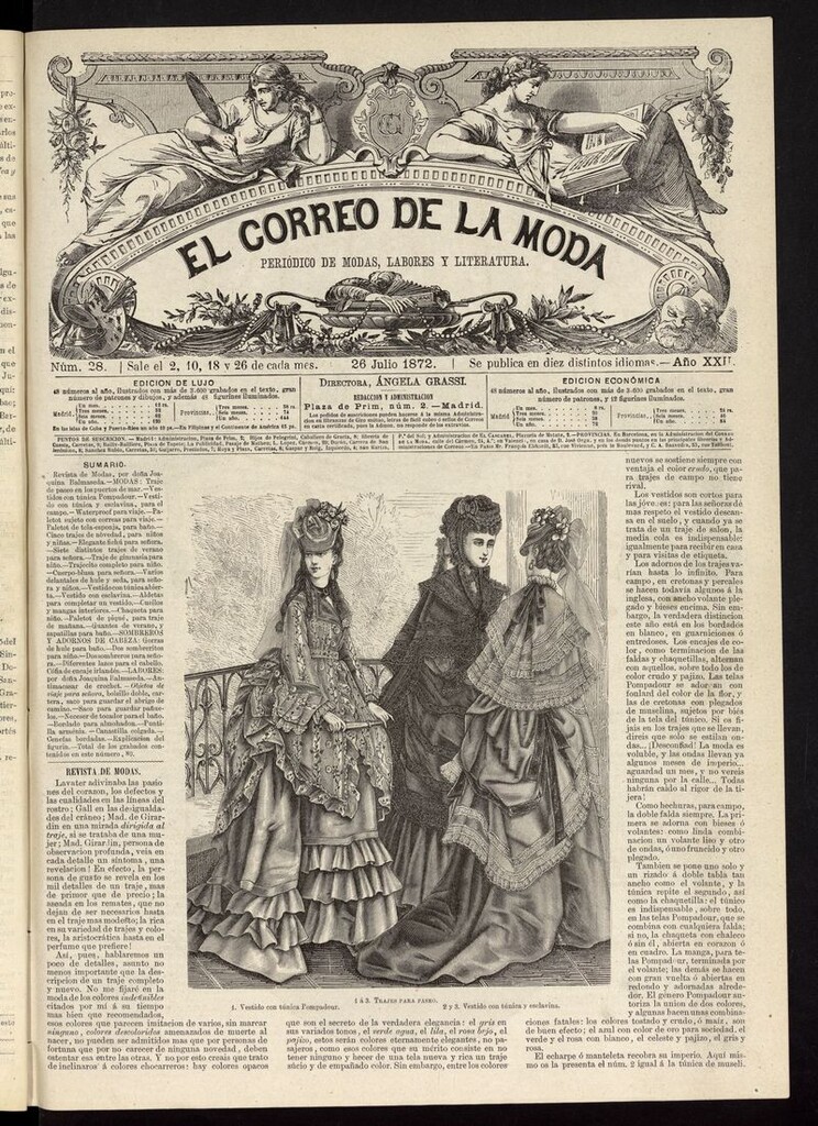Miniatura de El Correo de la Moda: periódico del bello sexo del 26 de julio de 1872
