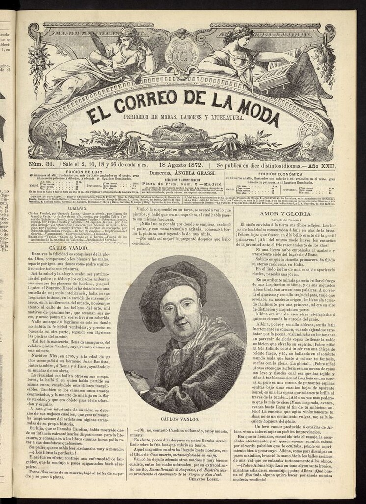 Miniatura de El Correo de la Moda: periódico del bello sexo del 18 de agosto de 1872