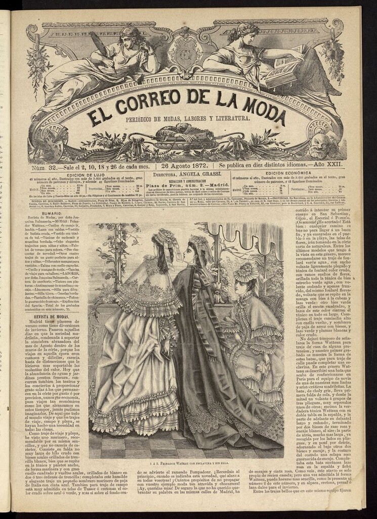 Miniatura de El Correo de la Moda: periódico del bello sexo del 26 de agosto de 1872