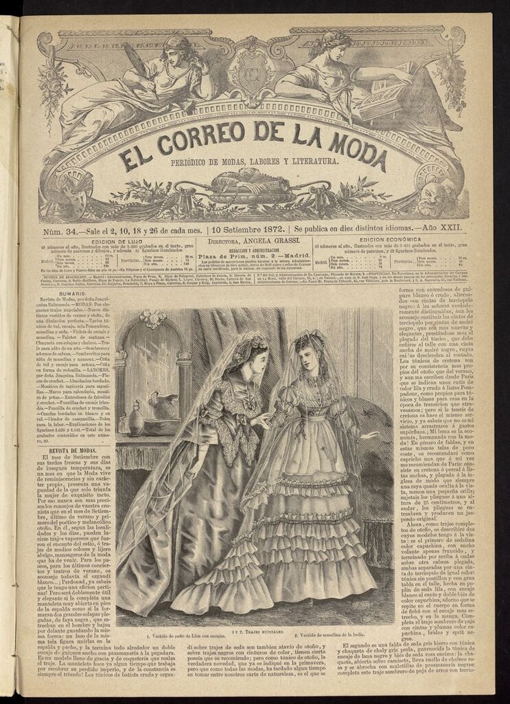 Miniatura de El Correo de la Moda: periódico del bello sexo del 10 de septiembre de 1872