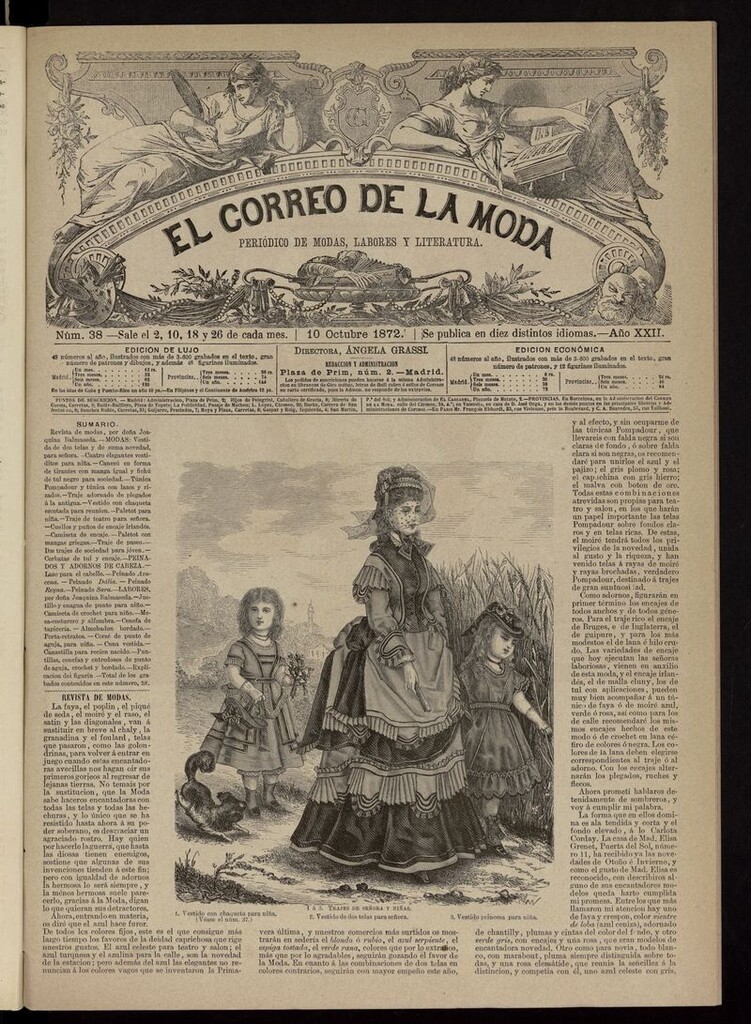 Miniatura de El Correo de la Moda: periódico del bello sexo del 10 de octubre de 1872