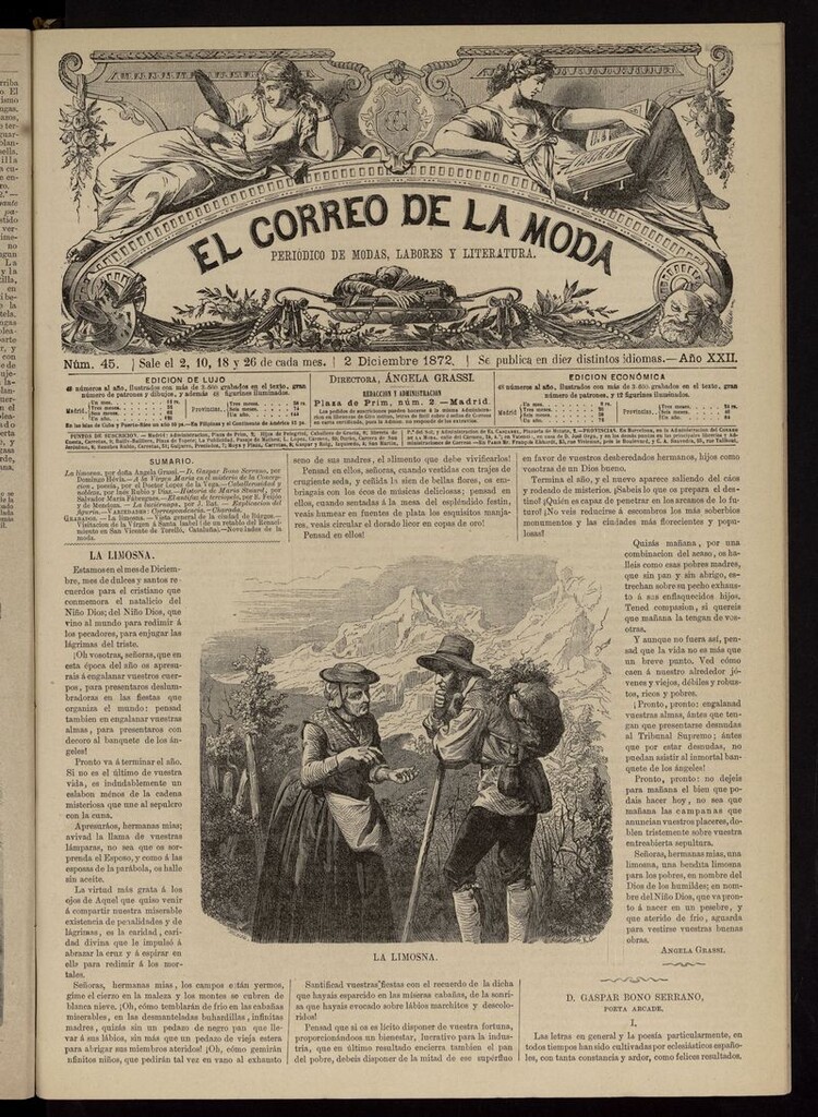 Miniatura de El Correo de la Moda: periódico del bello sexo del 2 de diciembre de 1872