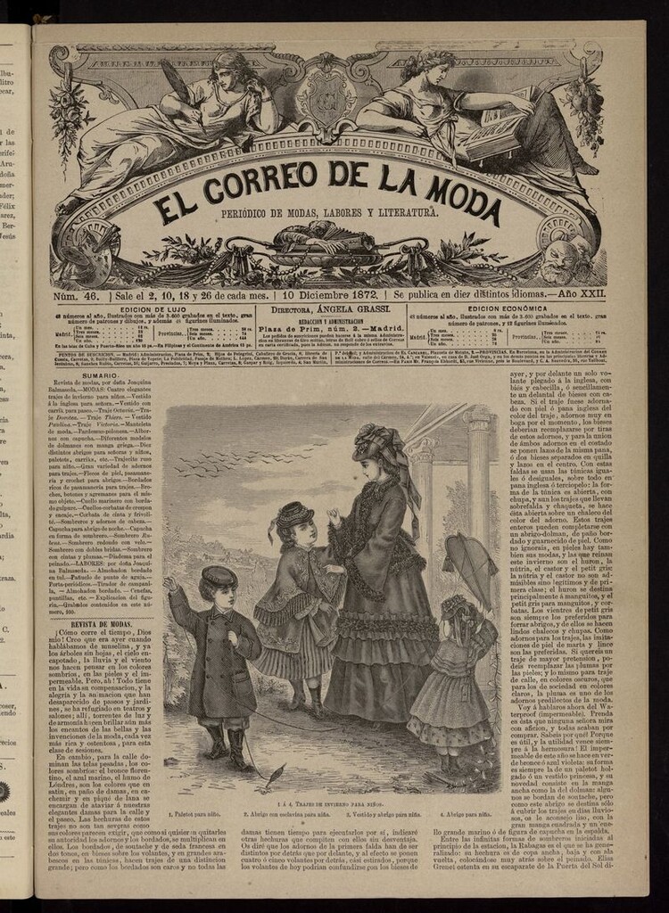 Miniatura de El Correo de la Moda: periódico del bello sexo del 10 de diciembre de 1872