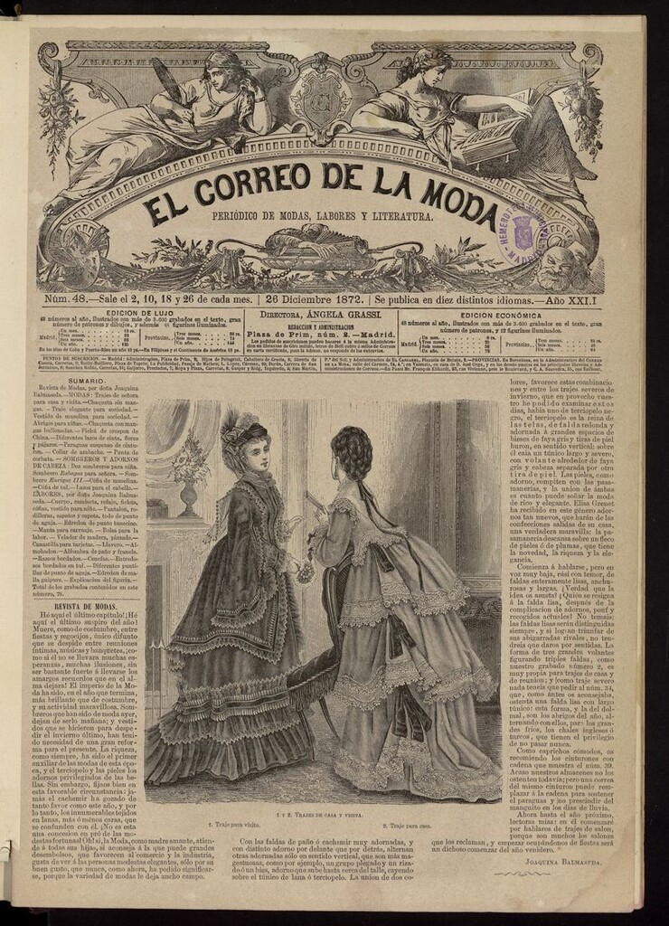 Miniatura de El Correo de la Moda: periódico del bello sexo del 26 de diciembre de 1872