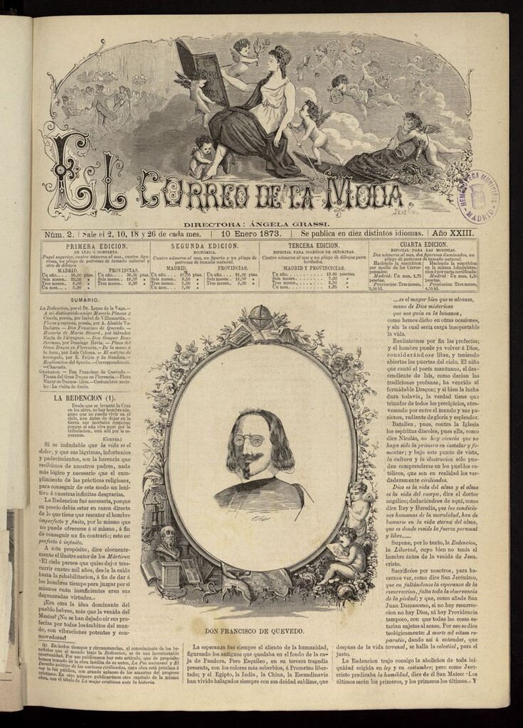 Miniatura de El Correo de la Moda: periódico del bello sexo del 10 de enero de 1873