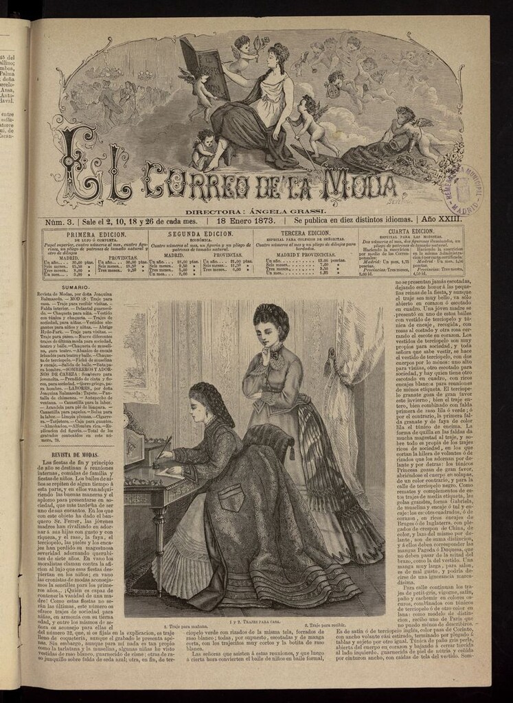 Miniatura de El Correo de la Moda: periódico del bello sexo del 18 de enero de 1873