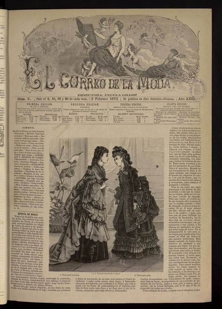 Miniatura de El Correo de la Moda: periódico del bello sexo del 2 de febrero de 1873