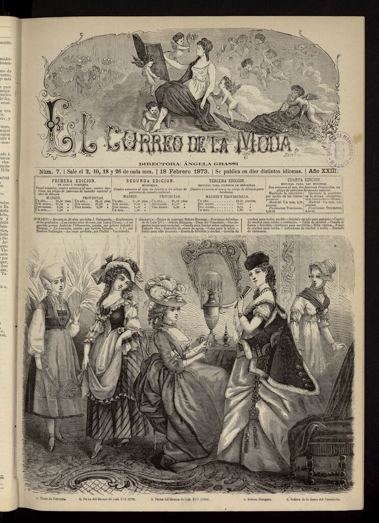 Miniatura de El Correo de la Moda: periódico del bello sexo del 18 de febrero de 1873