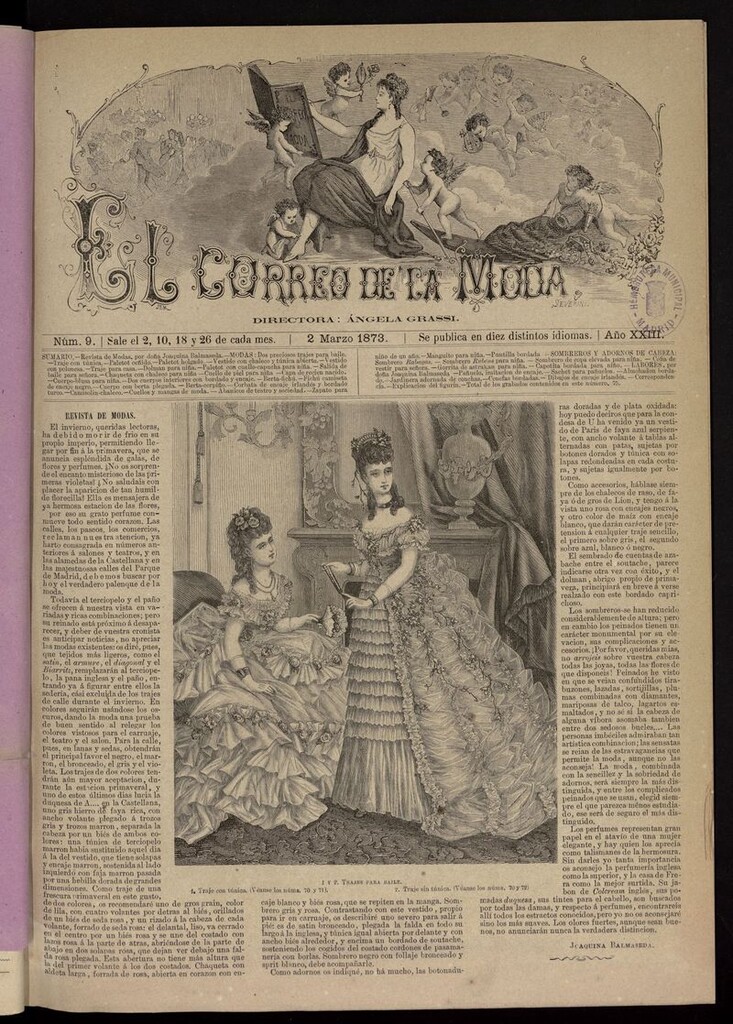 Miniatura de El Correo de la Moda: periódico del bello sexo del 2 de marzo de 1873
