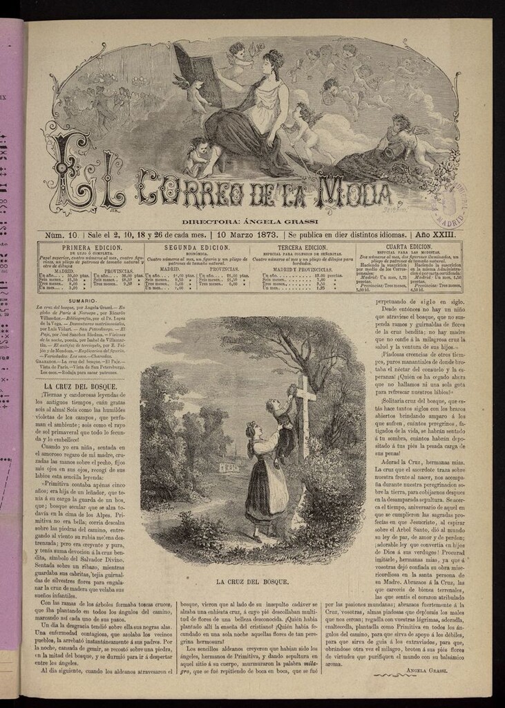 Miniatura de El Correo de la Moda: periódico del bello sexo del 10 de marzo de 1873