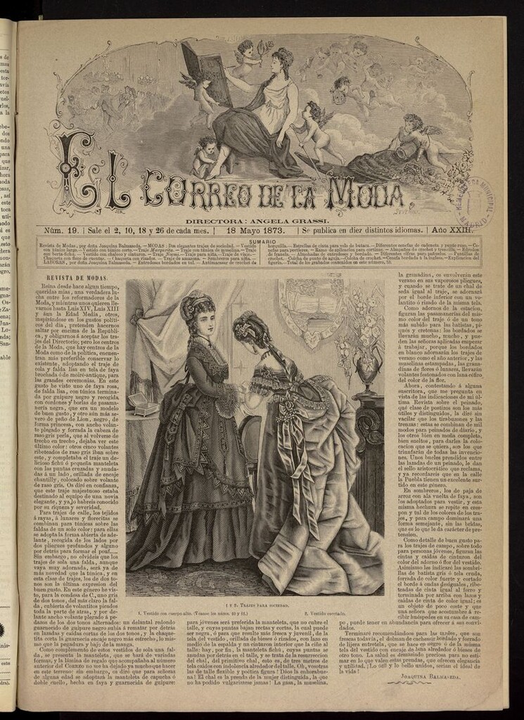 Miniatura de El Correo de la Moda: periódico del bello sexo del 18 de mayo de 1873