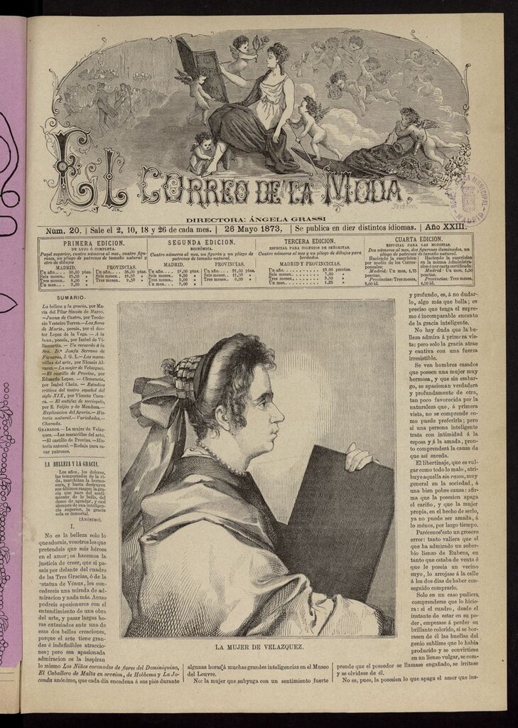 Miniatura de El Correo de la Moda: periódico del bello sexo del 26 de mayo de 1873