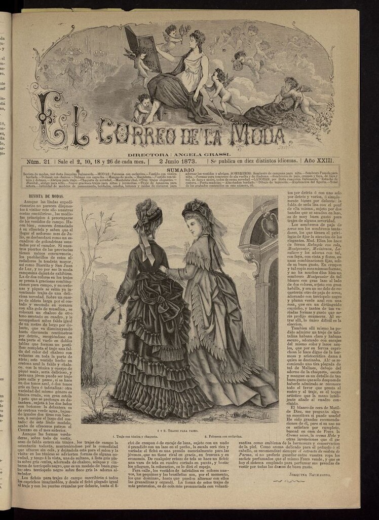 Miniatura de El Correo de la Moda: periódico del bello sexo del 2 de junio de 1873