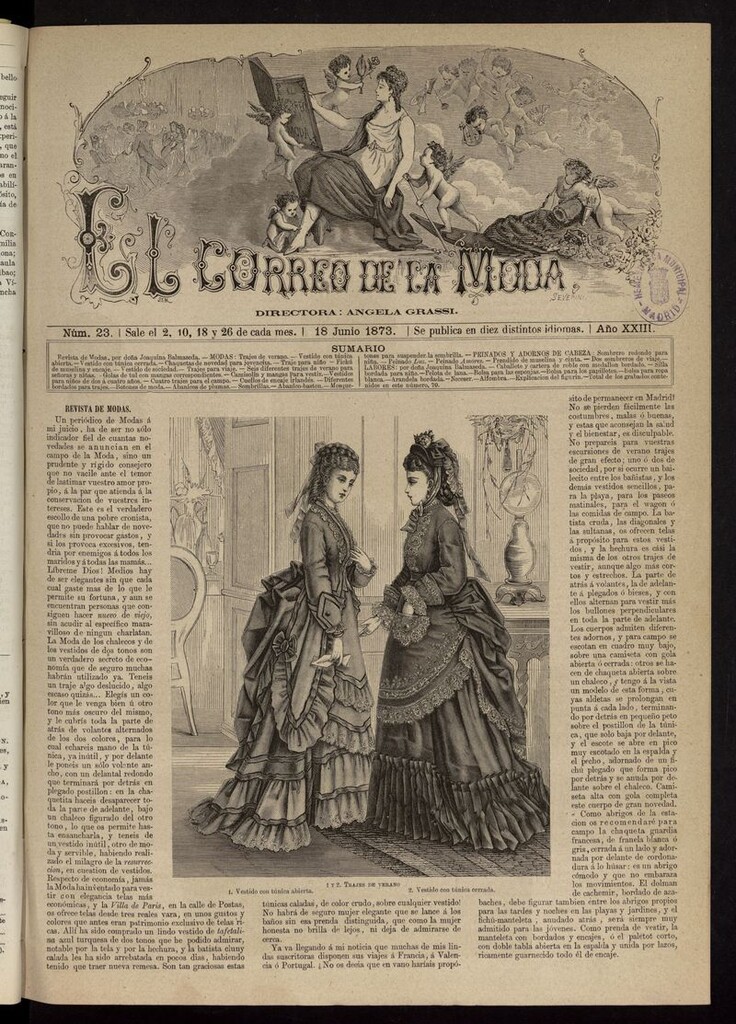 Miniatura de El Correo de la Moda: periódico del bello sexo del 18 de junio de 1873