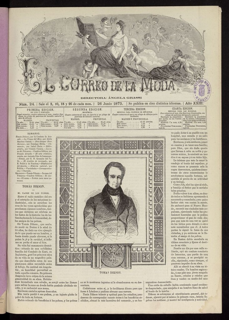 Miniatura de El Correo de la Moda: periódico del bello sexo del 26 de junio de 1873