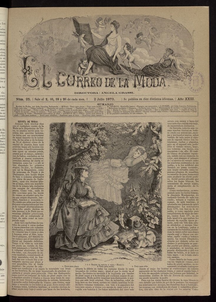 Miniatura de El Correo de la Moda: periódico del bello sexo del 2 de julio de 1873