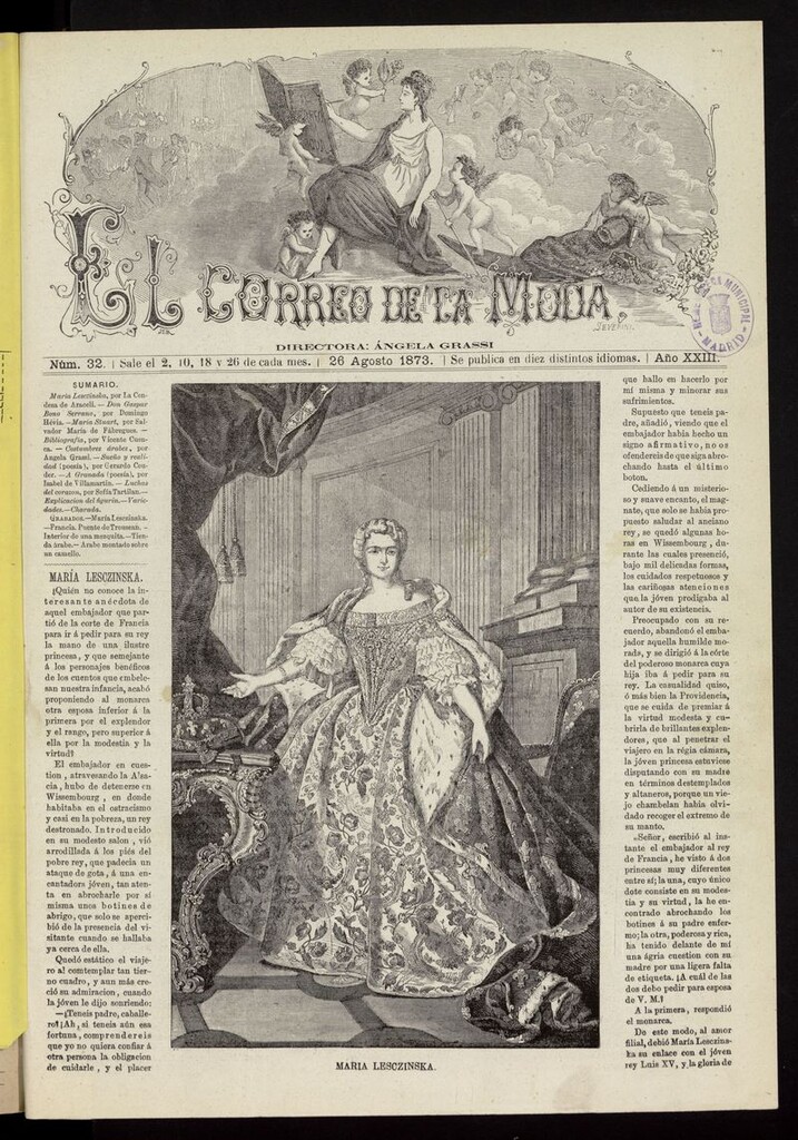 Miniatura de El Correo de la Moda: periódico del bello sexo del 26 de agosto de 1873