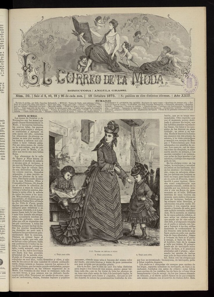 Miniatura de El Correo de la Moda: periódico del bello sexo del 18 de octubre de 1873
