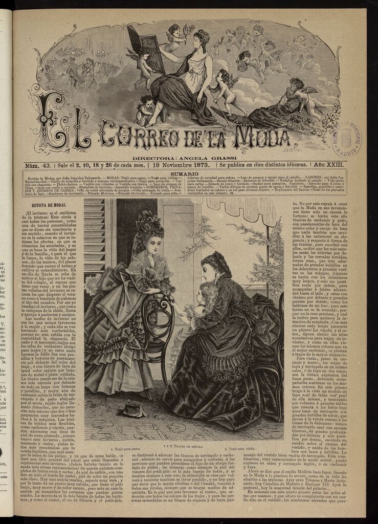 Miniatura de El Correo de la Moda: periódico del bello sexo del 18 de noviembre de 1873