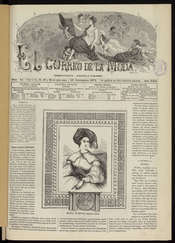 Miniatura de El Correo de la Moda: periódico del bello sexo del 26 de noviembre de 1873