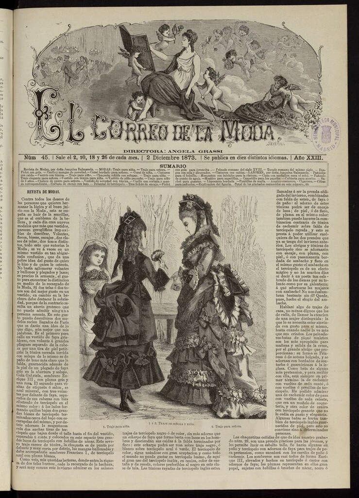 Miniatura de El Correo de la Moda: periódico del bello sexo del 2 de diciembre de 1873