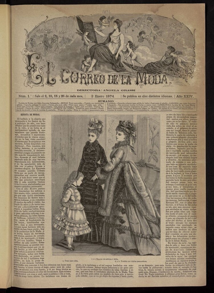 Miniatura de El Correo de la Moda: periódico del bello sexo del 2 de enero de 1874