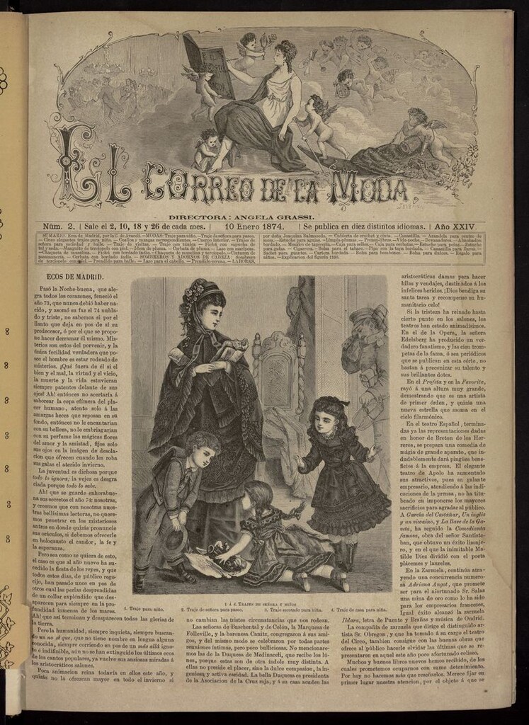 Miniatura de El Correo de la Moda: periódico del bello sexo del 10 de enero de 1874