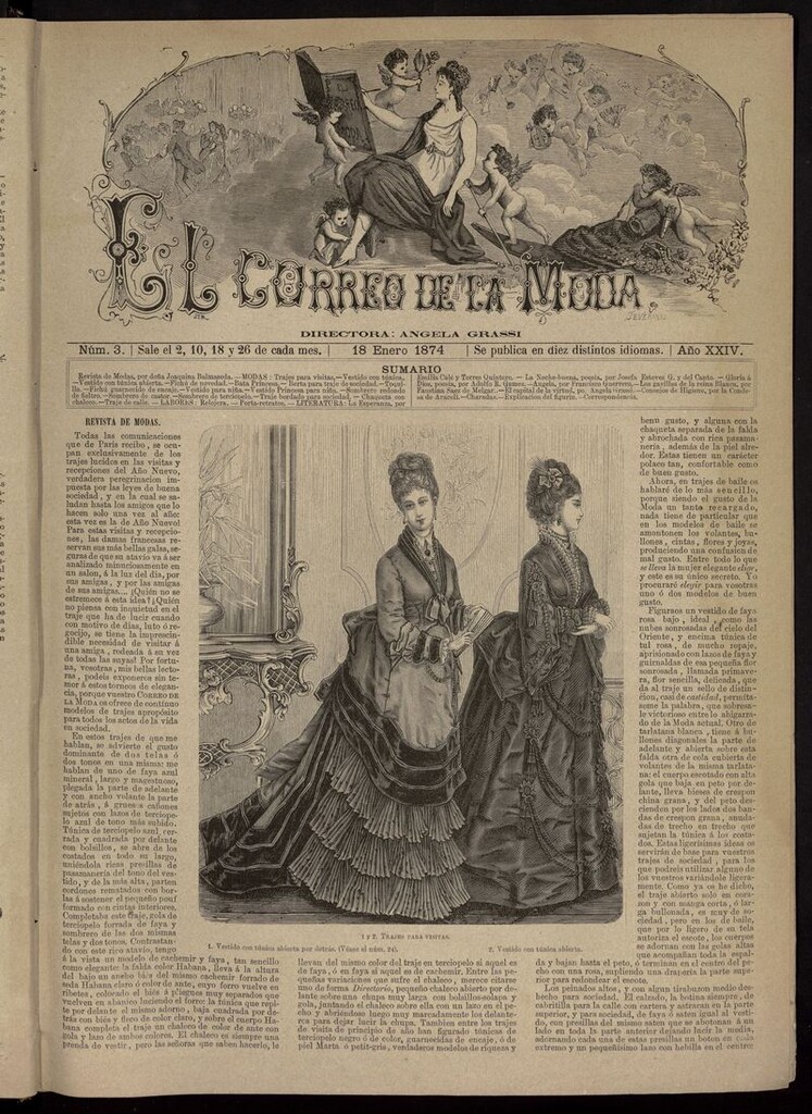 Miniatura de El Correo de la Moda: periódico del bello sexo del 18 de enero de 1874