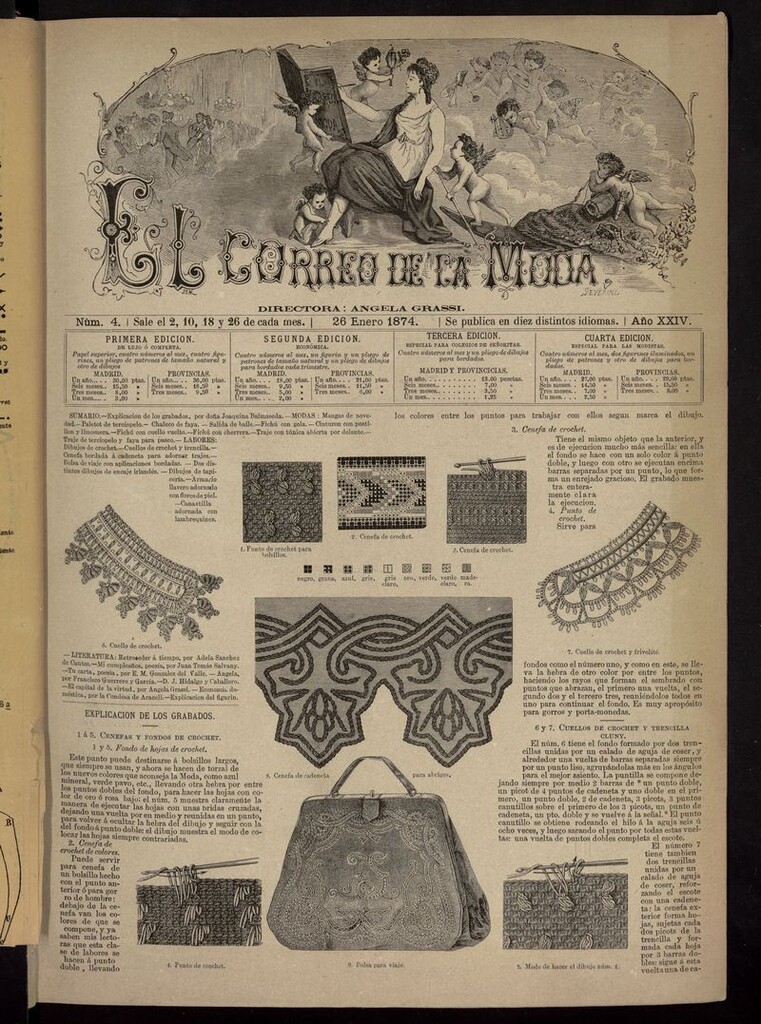 Miniatura de El Correo de la Moda: periódico del bello sexo del 26 de enero de 1874