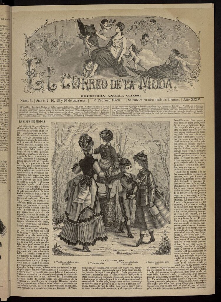 Miniatura de El Correo de la Moda: periódico del bello sexo del 2 de febrero de 1874