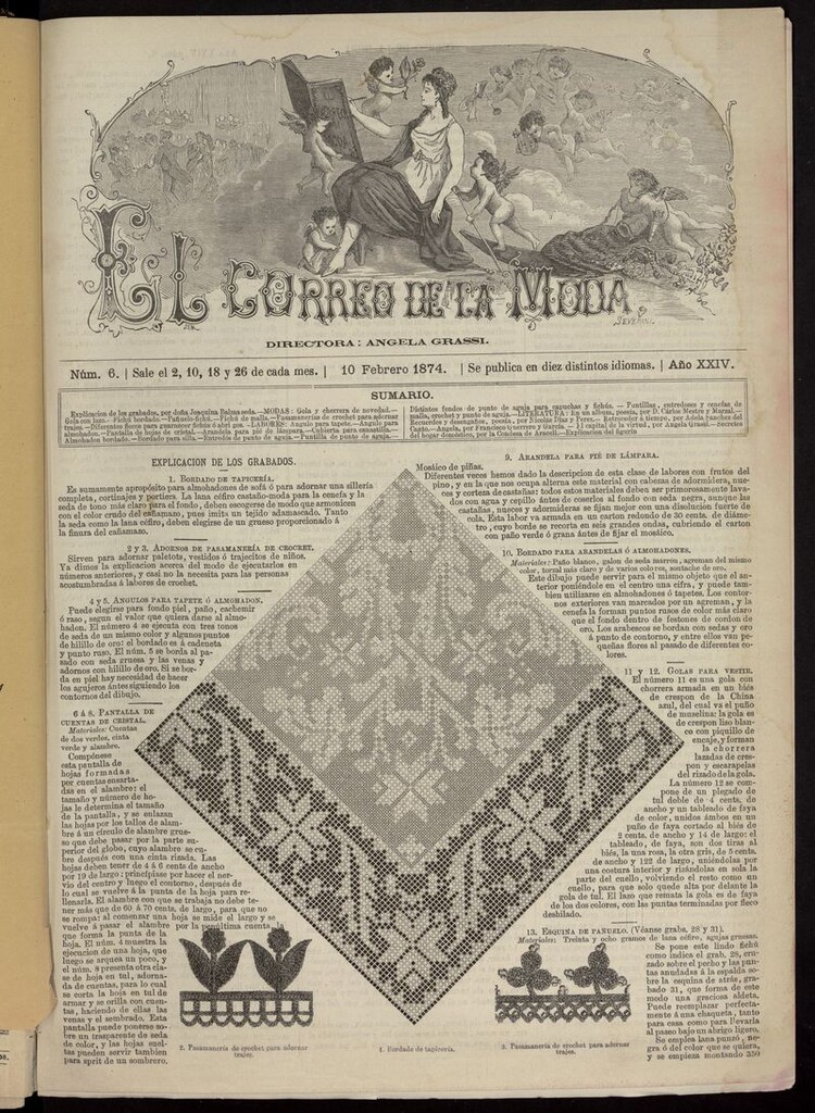 Miniatura de El Correo de la Moda: periódico del bello sexo del 10 de febrero de 1874