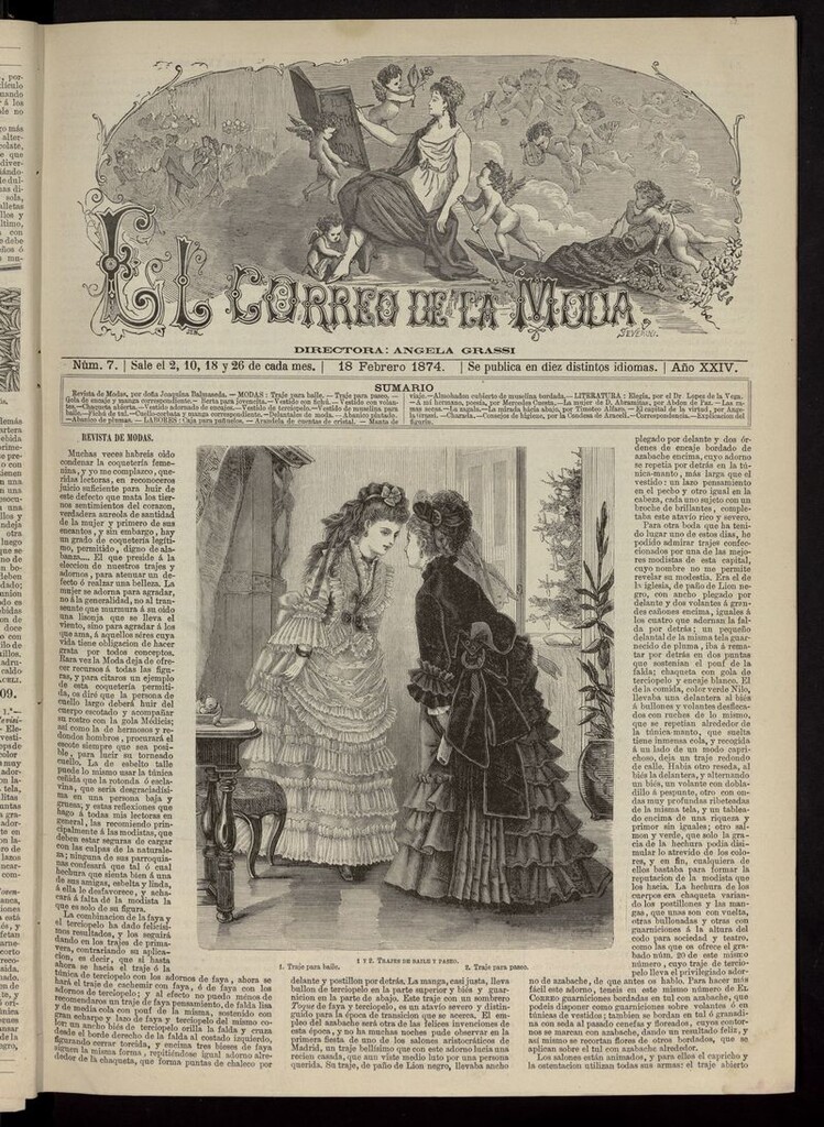 Miniatura de El Correo de la Moda: periódico del bello sexo del 18 de febrero de 1874