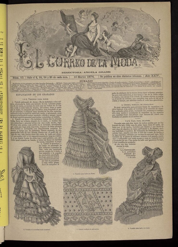 Miniatura de El Correo de la Moda: periódico del bello sexo del 10 de marzo de 1874