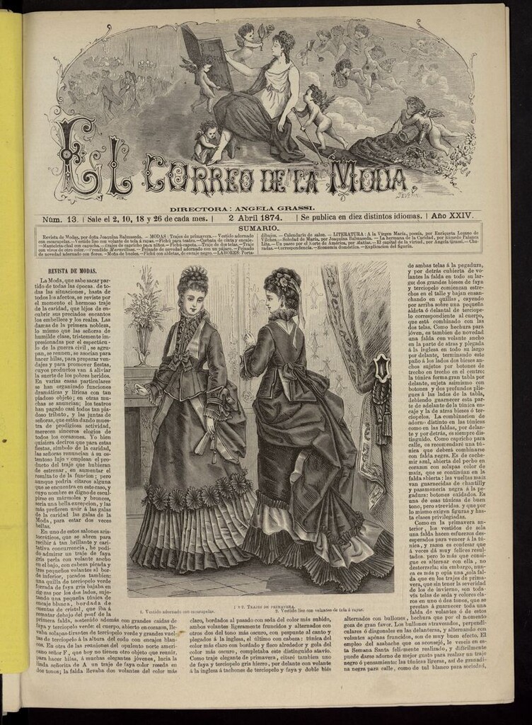 Miniatura de El Correo de la Moda: periódico del bello sexo del 2 de abril de 1874