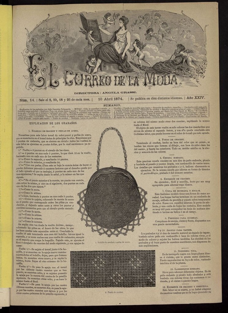 Miniatura de El Correo de la Moda: periódico del bello sexo del 10 de abril de 1874
