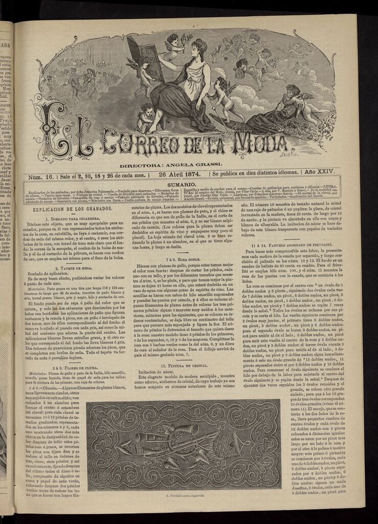 Miniatura de El Correo de la Moda: periódico del bello sexo del 26 de abril de 1874