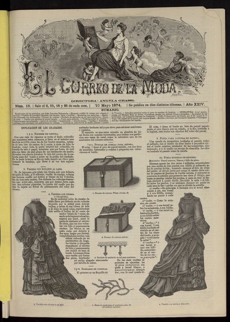 Miniatura de El Correo de la Moda: periódico del bello sexo del 10 de mayo de 1874