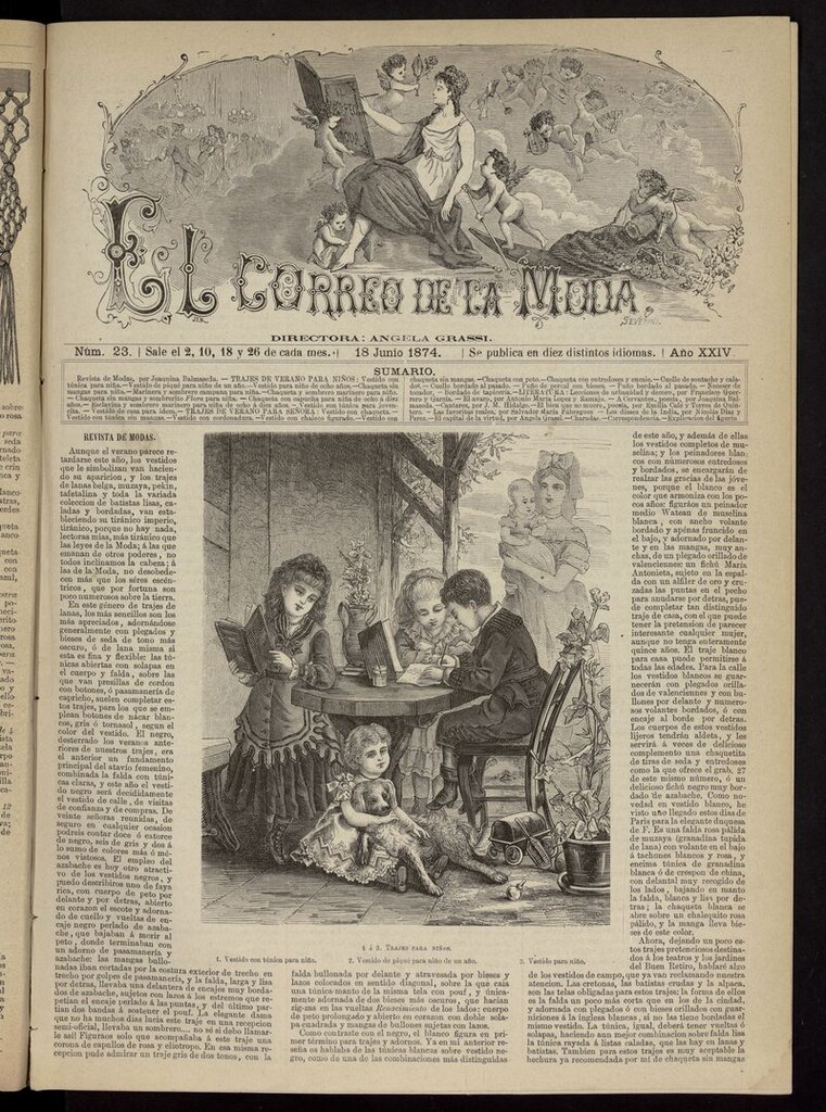 Miniatura de El Correo de la Moda: periódico del bello sexo del 18 de junio de 1874