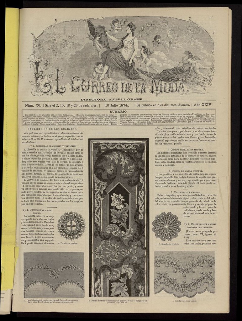 Miniatura de El Correo de la Moda: periódico del bello sexo del 10 de julio de 1874