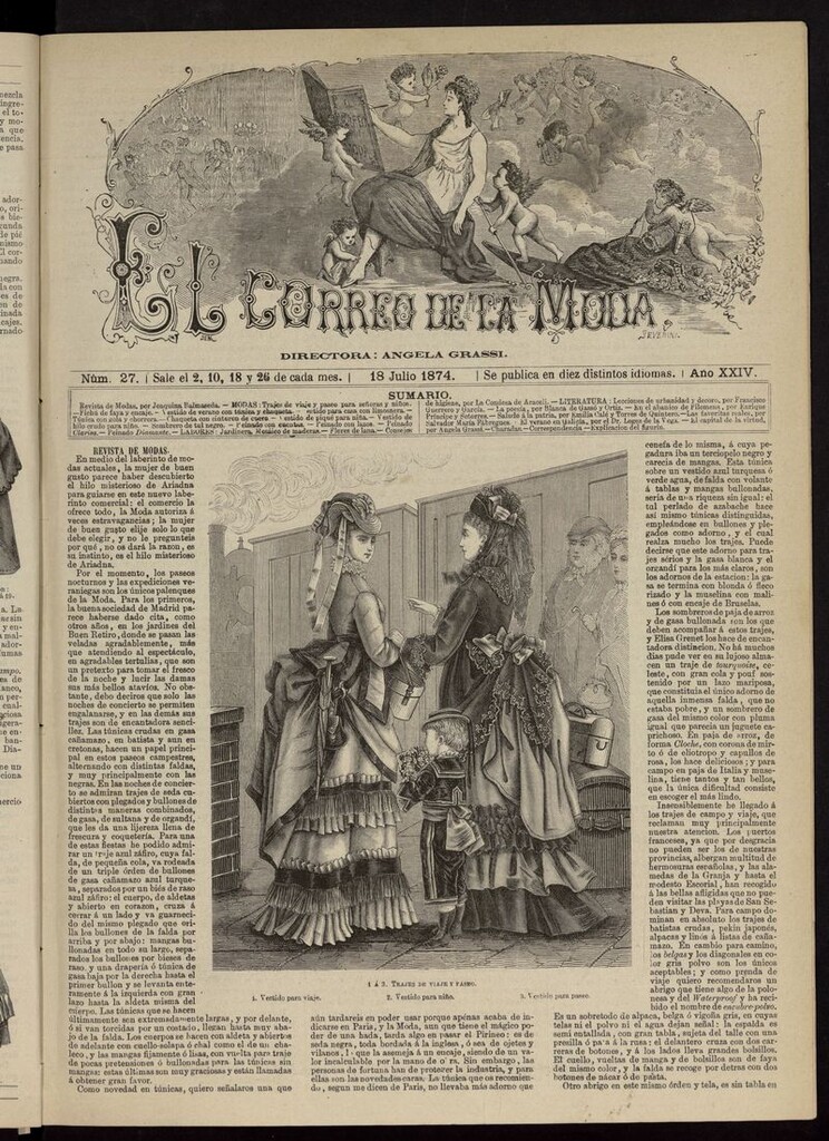 Miniatura de El Correo de la Moda: periódico del bello sexo del 18 de julio de 1874