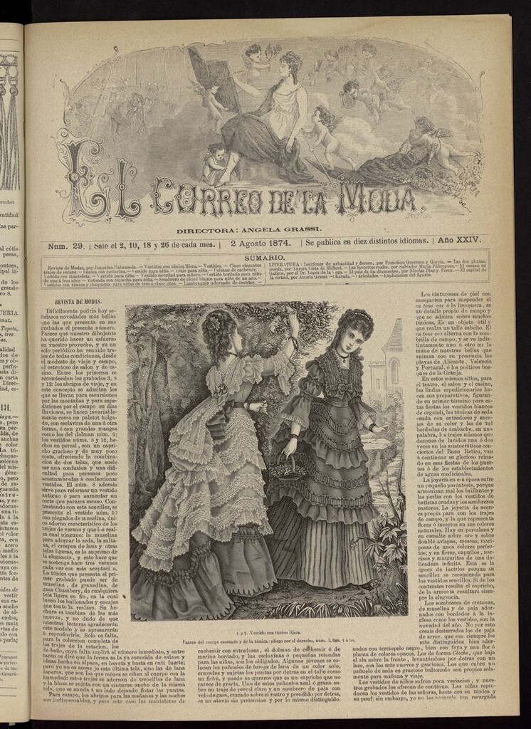 Miniatura de El Correo de la Moda: periódico del bello sexo del 2 de agosto de 1874