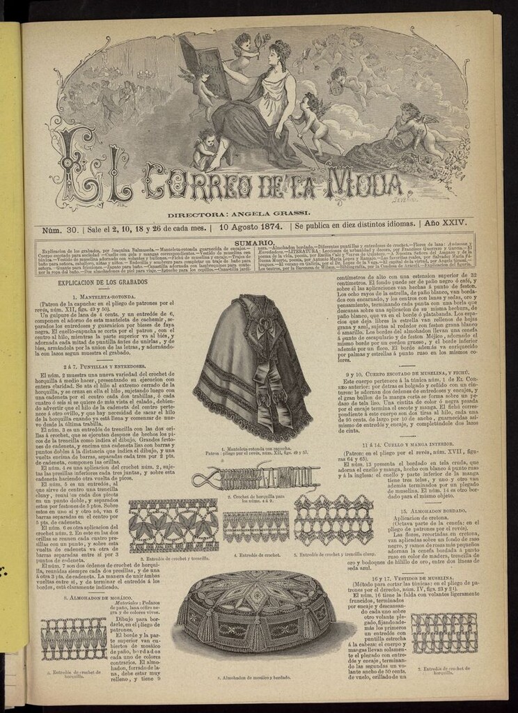 Miniatura de El Correo de la Moda: periódico del bello sexo 10 de agosto de 1874