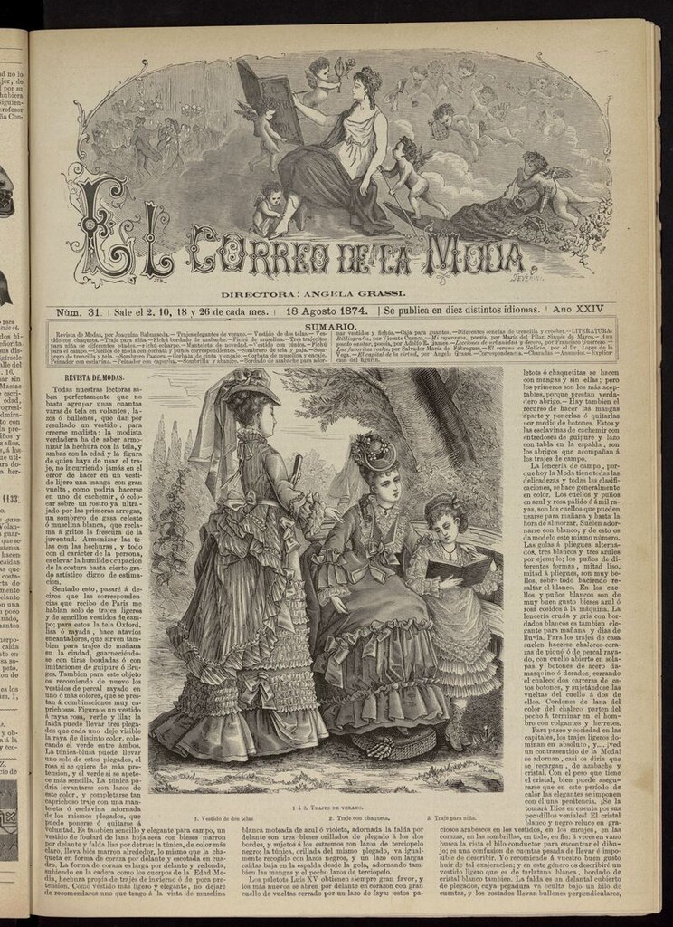 Miniatura de El Correo de la Moda: periódico del bello sexo del 18 de agosto de 1874