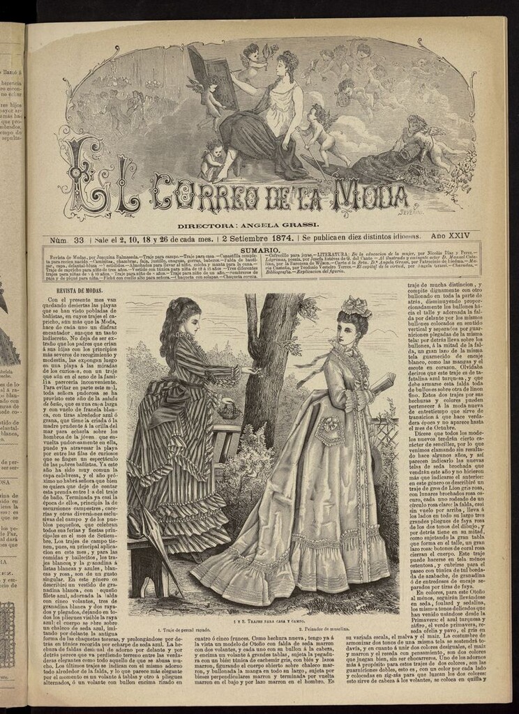 Miniatura de El Correo de la Moda: periódico del bello sexo del 2 de septiembre de 1874