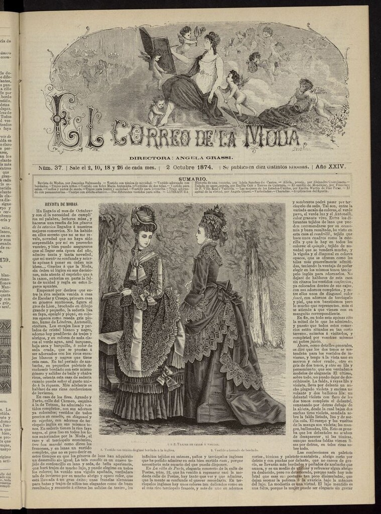 Miniatura de El Correo de la Moda: periódico del bello sexo del 2 de octubre de 1874