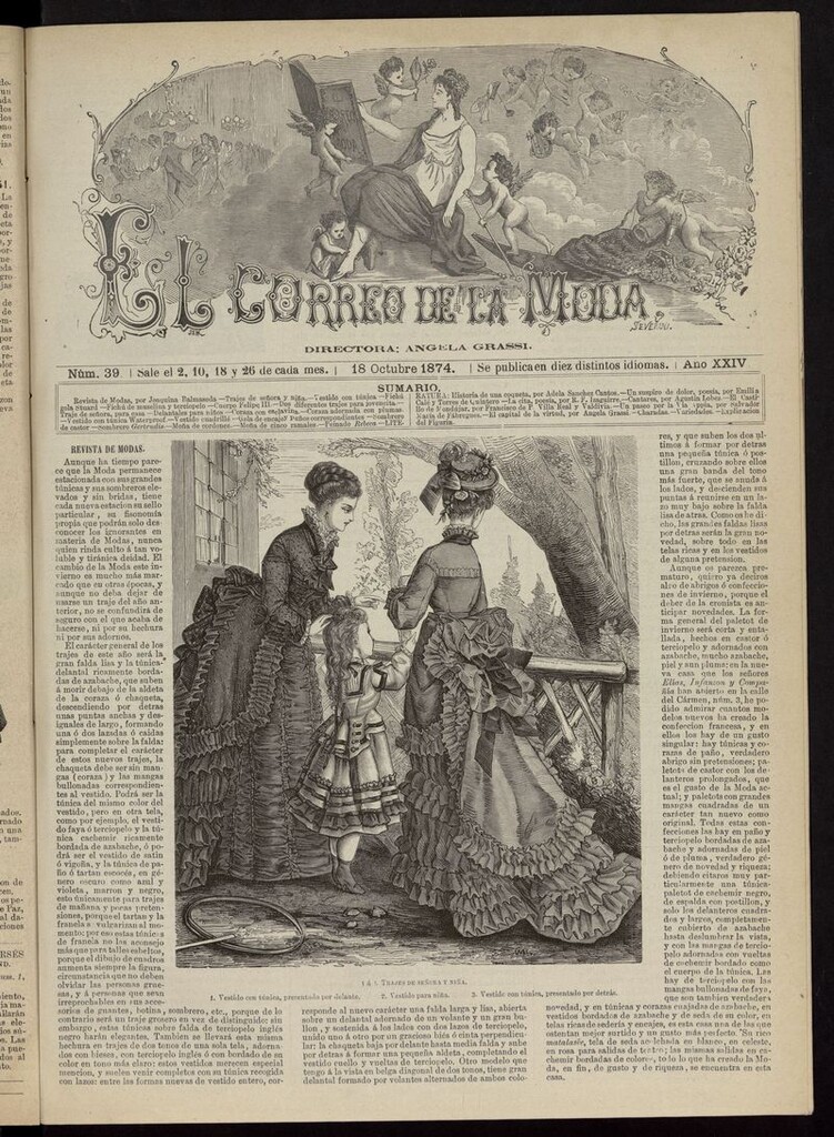 Miniatura de El Correo de la Moda: periódico del bello sexo del 18 de octubre de1874