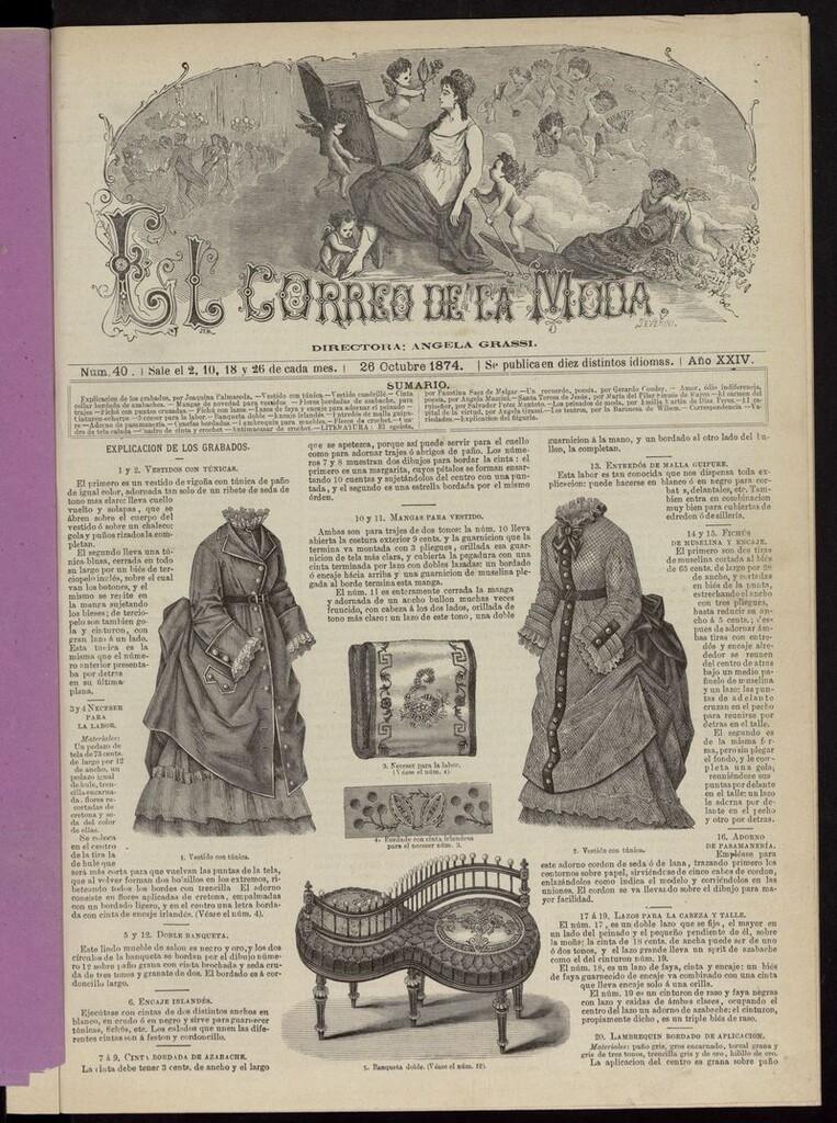 Miniatura de El Correo de la Moda: periódico del bello sexo del 26 de octubre de 1874