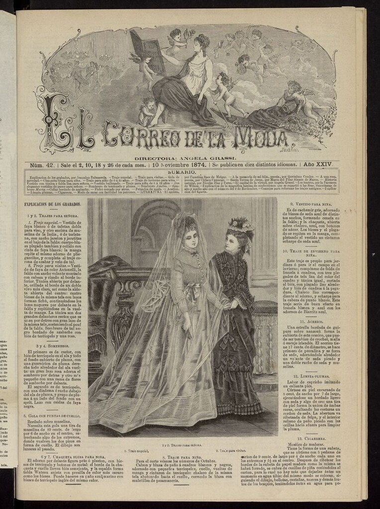 Miniatura de El Correo de la Moda: periódico del bello sexo del 10 de noviembre de 1874